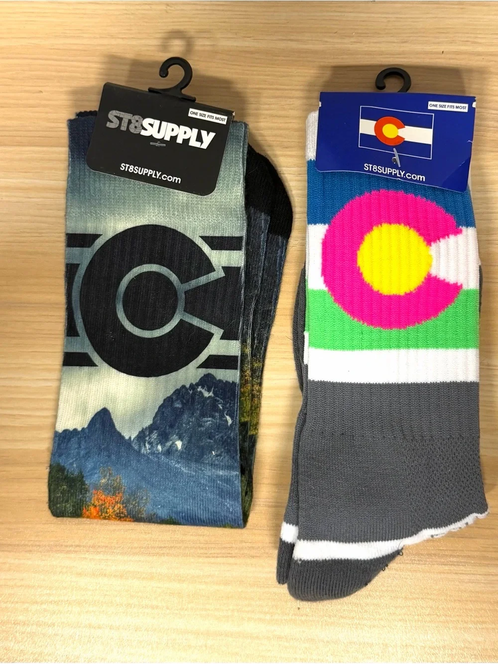 Colorado Graphic Crew Socks - Multicolor/Gray